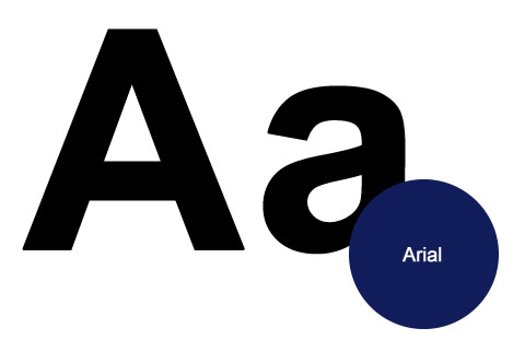 шрифт «Arial»